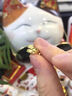 中國黃金（CHINA GOLD）18K金菱面耳環(huán)女2025新款耳飾滿(mǎn)天星七夕情人節禮物送女朋友老婆 18K金滿(mǎn)天星耳環(huán)【一對】約0.45g+玫瑰禮盒 曬單實(shí)拍圖