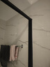 簡(jiǎn)藝槍灰色淋浴房衛生間玻璃隔斷一字型家用浴室干濕分離極窄浴屏 2U 黑色1.3-1.39m/2.0m高鋼化貼膜 曬單實(shí)拍圖