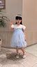 G.DUCKKIDS小黃鴨童裝愛莎公主裙女童裙子夏季冰雪奇緣艾莎禮服主持人演出服 裙子加皇冠加裙撐 100 尺碼2~3歲【90-100cm】cm 曬單實(shí)拍圖