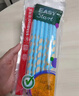 思筆樂（STABILO）洞洞筆鉛筆6支 兒童三角桿鉛筆 特粗桿 易抓握 小學生文具兒童啟蒙矯姿鉛筆練字筆天藍色322/02HB 曬單實拍圖