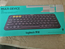羅技（Logitech）時(shí)尚系列 K380 鍵盤 藍(lán)牙辦公鍵盤 無(wú)線鍵盤 女友 便攜超薄鍵盤 筆記本鍵盤 黑灰色 曬單實(shí)拍圖
