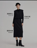歌莉婭針織套裝女2025新款一整套穿搭高級感三件套1ESJAC300 50B灰黑色 S 曬單實(shí)拍圖