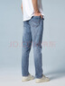 杰克·瓊斯（JACK&JONES）秋潮流紐扣腰頭水洗磨白做舊抓痕彈力修身牛仔長褲男225132135 E39中藍(lán)牛仔 常規(guī) 36 185 W36/L32 曬單實(shí)拍圖
