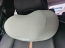 尼拉高檔汽車(chē)頭枕護頸枕一對奔馳座椅靠墊車(chē)載靠枕腰靠車(chē)用枕頭 透氣親膚【煙霞灰】頭枕一對裝 曬單實(shí)拍圖