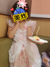 公主裙女童夏裝新款兒童裙子公主裙女寶寶美樂蒂洛麗塔吊帶連衣裙 裙子+拖尾 120 cm 曬單實拍圖