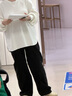 馬登女裝 2025年秋季新款套頭衛(wèi)衣女寬松圓領(lǐng)白色長袖T恤亨利衫上衣 珍珠白 馬登工裝 均碼 曬單實(shí)拍圖