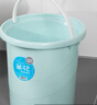 茶花（CHAHUA）水桶手提式帶蓋儲水桶pp材質(zhì)加厚學(xué)生宿舍家用洗衣洗車(chē)釣魚(yú)水 大號灰色-無(wú)蓋 15.9L 1個(gè) 曬單實(shí)拍圖