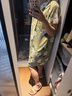 棉綢睡裙女夏薄款2025新款睡衣韓版甜美少女網(wǎng)紅家居外穿裙子QM 綠底小花2301 均碼 (90-140斤內(nèi)穿) 曬單實拍圖