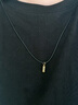 中國黃金（CHINA GOLD）黑金六字真言黃金項鏈男款99足金吊墜七夕情人節(jié)禮物送男朋友老公 足金黑金六字箴言掛墜 曬單實拍圖