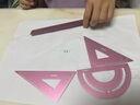 JCZS尺子小學(xué)生專(zhuān)用多功能金屬套尺四件套直尺波浪尺量角器三角板套裝高顏值鋁合金繪圖尺工程制圖畫(huà)圖 【公式款】15cm黑/4件套 【刻字】 曬單實(shí)拍圖