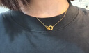 曼卡龍18K金項鏈女款?lèi)?ài)意之環(huán)環(huán)環(huán)相扣小眾輕奢禮物送女友愛(ài)意之環(huán)項鏈黃 曬單實(shí)拍圖