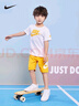 NIKE 耐克小童裝2025年夏季男女童短袖T恤+短褲2件套兒童休閑運動(dòng)套裝 曬單實(shí)拍圖