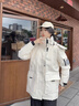駱駝（CAMEL）戶外極寒派克工裝毛領(lǐng)情侶款羽絨服保暖加厚中長(zhǎng)款外套 曬單實(shí)拍圖
