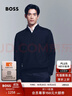 BOSS博斯【100%羊毛】男士25秋季新款標準版型拉鏈領(lǐng)羊毛毛衣 404-深藍色 L 曬單實(shí)拍圖