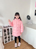 雪中飛兒童羽絨服2025新款女童簡約面包羽絨服男童時尚加厚保暖羽絨外套 淡粉色 130 曬單實(shí)拍圖