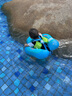 swimbobo兒童游泳圈 小孩趴圈游泳浮圈 寶寶游泳趴圈小孩游泳裝備BO1013L 曬單實(shí)拍圖