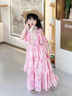 卡怡兒女童夏裝連衣裙2025新款兒童洋氣超仙薄款公主裙女孩夏季寶寶裙子 2353粉色 送鎖骨項鏈+珍珠發(fā)箍 120 曬單實(shí)拍圖