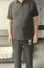 啄木鳥（TUCANO）短袖t恤套裝男送父親冰絲速干polo衫休閑長褲倆件套爸爸裝藏青XL 曬單實(shí)拍圖