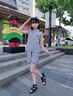 諾佳微淇女童夏套裝2025新款洋氣時(shí)髦好看花邊夏裝女孩休閑運(yùn)動(dòng)短褲兩件套 灰色 160 曬單實(shí)拍圖