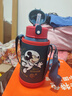 迪士尼（Disney）兒童保溫杯吸管直飲杯316不銹鋼大容量帶杯套雙蓋兩用650米奇老鼠 曬單實拍圖