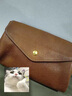 ANDSEEYOU品牌 真皮女士斜挎包 軟牛皮單肩包隨身小背包手機包 迷你小方包 琥珀棕 曬單實(shí)拍圖