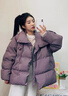 芭芙達妮棉服女款2025年最新款香芋紫色冬季小個(gè)子溫柔風(fēng)短版棉襖韓系棉衣 黑色 M :【105-120斤】 曬單實(shí)拍圖