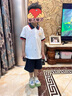 PawinPaw【透氣】卡通小熊童裝夏男女寶純棉滿印POLO短袖短褲套裝 Navy藏青色/59 120 cm 曬單實(shí)拍圖