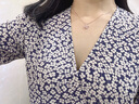 法蔻 FARCOKO彩金色項鏈女銀四葉草吊墜鎖骨鏈頸鏈七夕情人節(jié)禮物送女友 玫瑰金色 曬單實拍圖