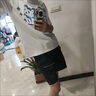 gxmy夏季新款字母標(biāo)語(yǔ)立體燙鉆亮片短袖T恤男女潮牌美式時(shí)尚寬松半袖 白色 高版本 L 曬單實(shí)拍圖
