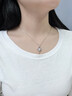 SHILUOZHEN七夕情人節(jié)禮物送女友愛人老婆銀項鏈女輕奢時尚飾品吊墜生日禮物 輕奢款-莫桑鉆（免費刻字+證書） 曬單實拍圖