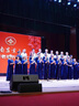新款金絲絨合唱服主持人大合唱團演出服成人時尚女長裙服裝晚禮服 藍色 【金絲絨表演服】 3XL 曬單實拍圖