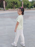 班尼路童裝兒童褲子女童純棉防蚊褲夏季女孩時(shí)尚舒適百搭長(zhǎng)褲寬松束腳褲 淺紫 BNL糖果漸變兔X 150 曬單實(shí)拍圖