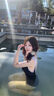 普拉施（PULASSI）大碼泳衣女自營(yíng)遮肚子2025年爆款性感美背競(jìng)速連體度假游泳衣L 曬單實(shí)拍圖
