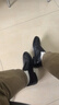 奧康商務(wù)休閑德比鞋男牛皮舒適一腳蹬單鞋黑色39碼 曬單實(shí)拍圖