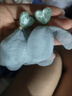 夢可飾羅馬假日仙氣花朵耳環(huán)女2025新款夸張度假耳飾甜美耳釘女生禮物 925銀針-海藍之心花瓣耳釘(一對 曬單實拍圖