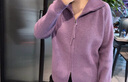 梵希蔓慵懶風(fēng)連帽毛衣開衫外套女2025年早春新款休閑寬松短款上衣 73211 粉紫色 M 曬單實拍圖
