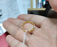 周六福碎碎冰足金999黃金戒指女七夕禮物計價A0113002 15號 約3.85g  曬單實拍圖