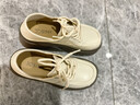 卓詩(shī)尼百搭厚底樂(lè )福鞋女春款韓版休閑系帶英倫風(fēng)單鞋小皮鞋 米白色 37  曬單實(shí)拍圖