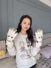 夏洛熊 XALORXION滑雪手套女冬季可愛卡通保暖觸屏戶外騎行防風寒防水加絨手套 SK標-粉黃 曬單實拍圖