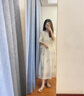J-the法式茶歇碎花連衣裙子女夏季2025新款感溫柔氣質(zhì)系帶收腰長裙 主圖色 （包含吊帶） M 建議100-115斤 曬單實拍圖