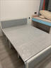 萊美匯折疊床家用雙人床成人午休床出租屋簡易床學(xué)生宿舍鐵床小床單人床 【黑色1.5米寬】新款+冰絲墊 曬單實(shí)拍圖