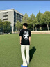 GOOD BAI【白敬亭同款】衣服潮牌美式字母寬松短袖T恤女超火上衣 男女同款 黑色-沖浪板小人 S 曬單實(shí)拍圖