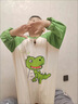 G.DUCKKIDS小黃鴨兒童連體睡衣春秋薄款嬰兒寶寶防踢睡袋男童卡通恐龍家居服 綠色 100 尺碼2~3歲【 90-100cm】 曬單實拍圖