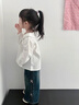 班喜迪女童襯衫春秋款2025新款洋氣寶寶長(cháng)袖上衣兒童娃娃衫秋裝純棉襯衣 白色 100 曬單實(shí)拍圖