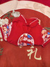 優(yōu)奇周歲禮服男寶寶薄款套裝夏季男童抓周宴生日嬰兒紅色中式國風(fēng)衣服 曬單實拍圖
