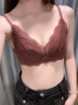 like uuAAT輕奢品牌女士內(nèi)衣女小胸聚攏收副乳調(diào)整型防下垂性感文胸套裝 暮云紅 70A 32 曬單實拍圖