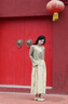 Hang TenGF單鞋女復(fù)古優(yōu)雅法式瑪麗珍鞋方頭淺口2025年新款粗跟中跟紅色單 米白色 33 曬單實(shí)拍圖