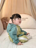 迪士尼（Disney）嬰兒衣服連帽連體衣開春秋季裝款男女寶寶超萌洋氣外出哈衣 綠色 90cm 曬單實(shí)拍圖