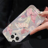 威愷 適用蘋果13手機殼iPhone13通用保護套全包防摔網(wǎng)紅高端男女款創(chuàng)意殼羽紗水墨蝴蝶 曬單實拍圖