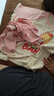 浪莎（LangSha）兒童睡衣女童夏季薄款純棉中大童少女家居服短袖套裝 粉色 140 曬單實(shí)拍圖